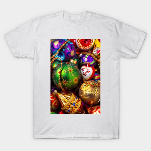 Whimsical Unique Colorful Christmas Ornaments T-Shirt by photogarry